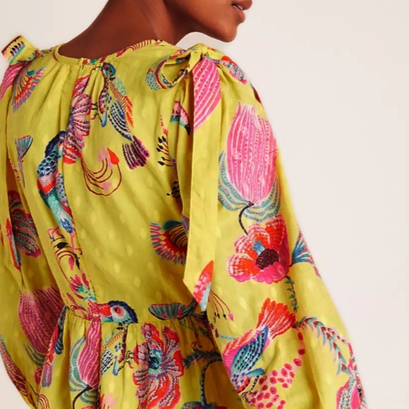 Anthropologie Banjanan Birdie Shoulder-Tie Tunic Dress - Picture 6 of 7